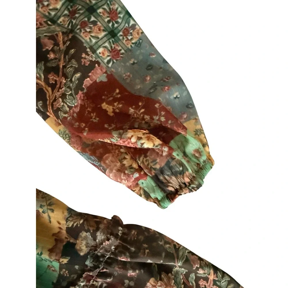 POLO COUNTRY Ralph Lauren Girls Dress 7 Patrick Floral Ruffle Boho Prairie